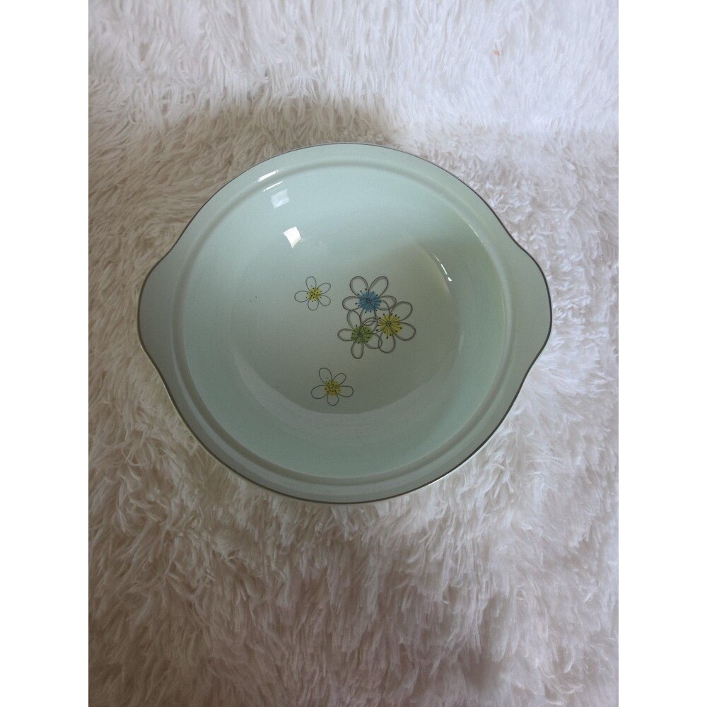 Mist  Nobility Permaware  Covered Vegetable  LID  1950s MCM Atomic Daisies - Picture 3 of 9